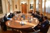 The delegation of the Constitutional Court of Romania in the Curia's Mailáth Room